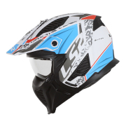 Kaciga LS2 Jet OF606 DRIFTER DEVOR belo plava XL