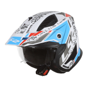 Kaciga LS2 Jet OF606 DRIFTER DEVOR belo plava XL