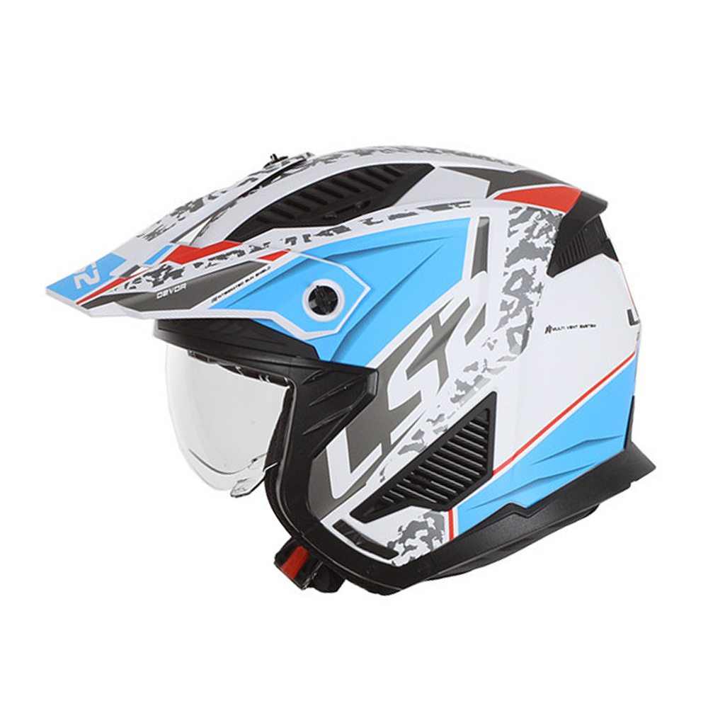 Kaciga LS2 Jet OF606 DRIFTER DEVOR belo plava XL