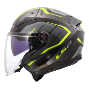 Kaciga LS2 Jet OF603 INFINITY II CARBON URUS crno žuta L