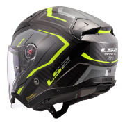 Kaciga LS2 Jet OF603 INFINITY II CARBON URUS crno žuta L