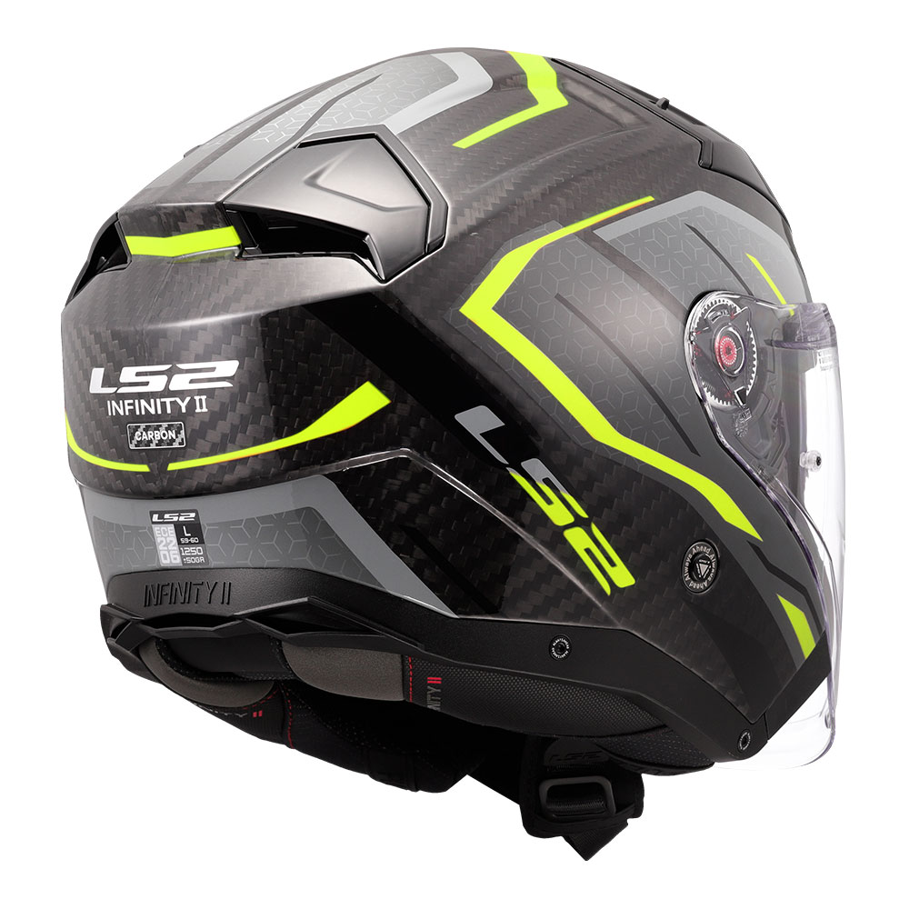 Kaciga LS2 Jet OF603 INFINITY II CARBON URUS crno žuta L