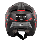 Kaciga LS2 Jet OF603 INFINITY II CARBON URUS crno crvena XL