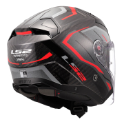 Kaciga LS2 Jet OF603 INFINITY II CARBON URUS crno crvena XL