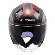 Kaciga LS2 Jet OF603 INFINITY II CARBON URUS crno crvena M