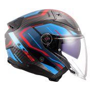 Kaciga LS2 Jet OF603 INFINITY II CARBON URUS plavo crvena M