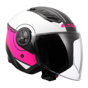 Kaciga LS2 Jet OF616 AIRFLOW II COVER belo roza M