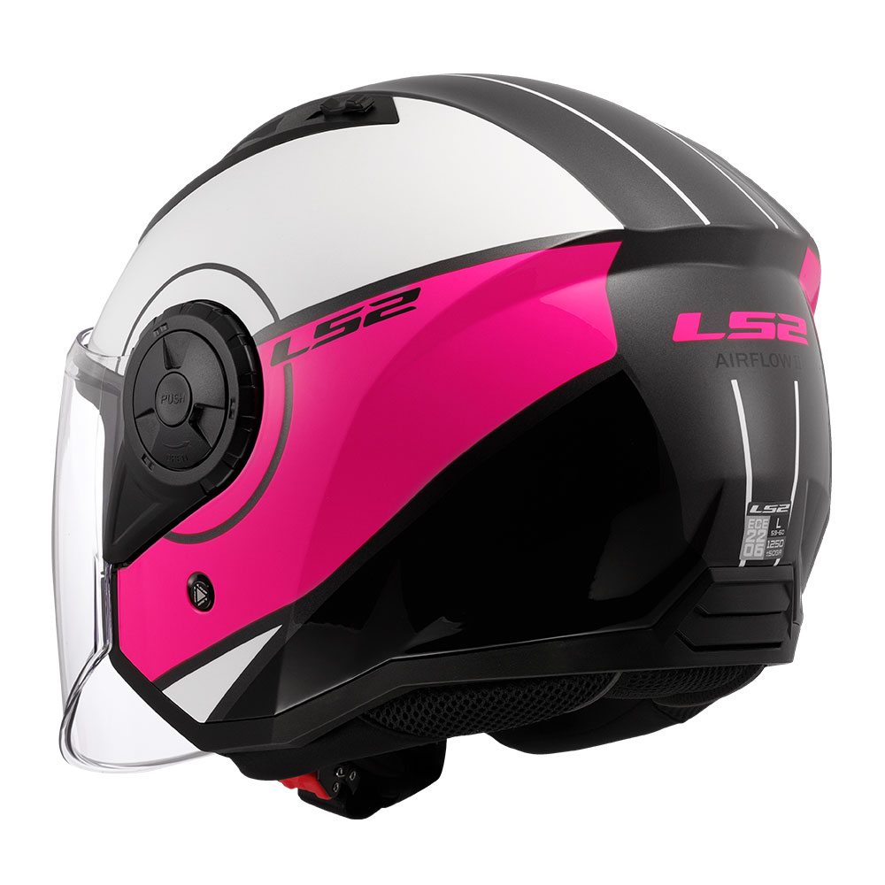Kaciga LS2 Jet OF616 AIRFLOW II COVER belo roza M