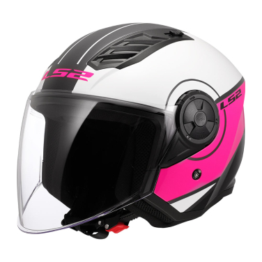 Kaciga LS2 Jet OF616 AIRFLOW II COVER belo roza M