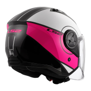 Kaciga LS2 Jet OF616 AIRFLOW II COVER belo roza M