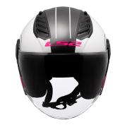 Kaciga LS2 Jet OF616 AIRFLOW II COVER belo roza M