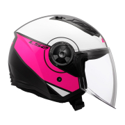 Kaciga LS2 Jet OF616 AIRFLOW II COVER belo roza M