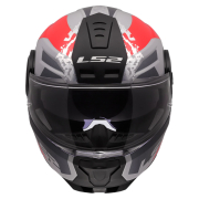 Kaciga LS2 Flip Up FF902 SCOPE II OXYD sivo crvena XXL