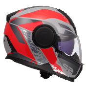 Kaciga LS2 Flip Up FF902 SCOPE II OXYD sivo crvena XXL