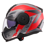Kaciga LS2 Flip Up FF902 SCOPE II OXYD sivo crvena XXL
