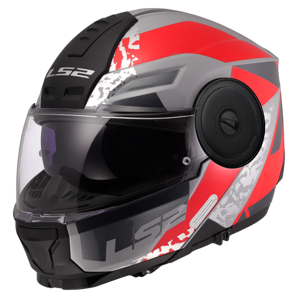 Kaciga LS2 Flip Up FF902 SCOPE II OXYD sivo crvena XXL