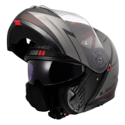 Kaciga LS2 Flip Up FF908 STROBE II CODE crno siva 3XL