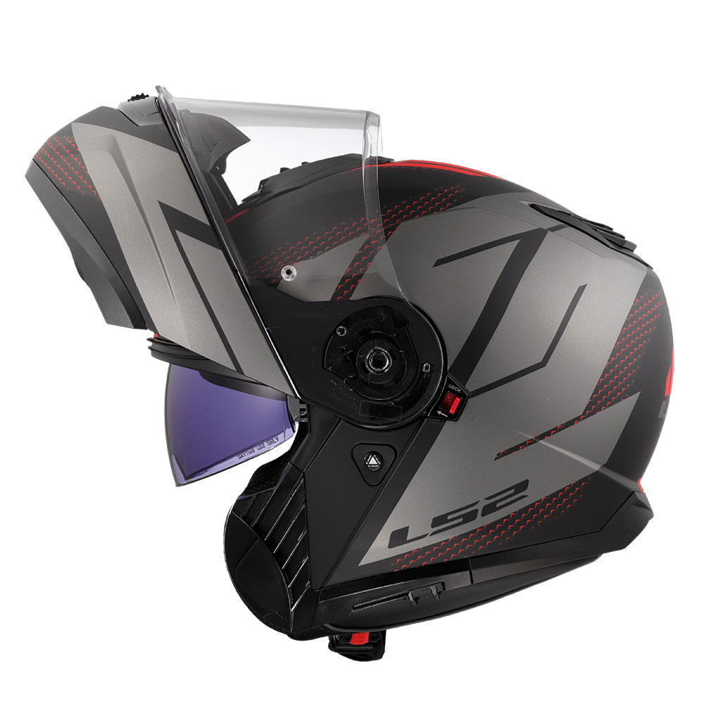 Kaciga LS2 Flip Up FF908 STROBE II CODE crno siva XXL