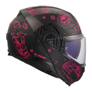 Kaciga LS2 Flip Up FF910 ADVANT II SOPHIA crno roza