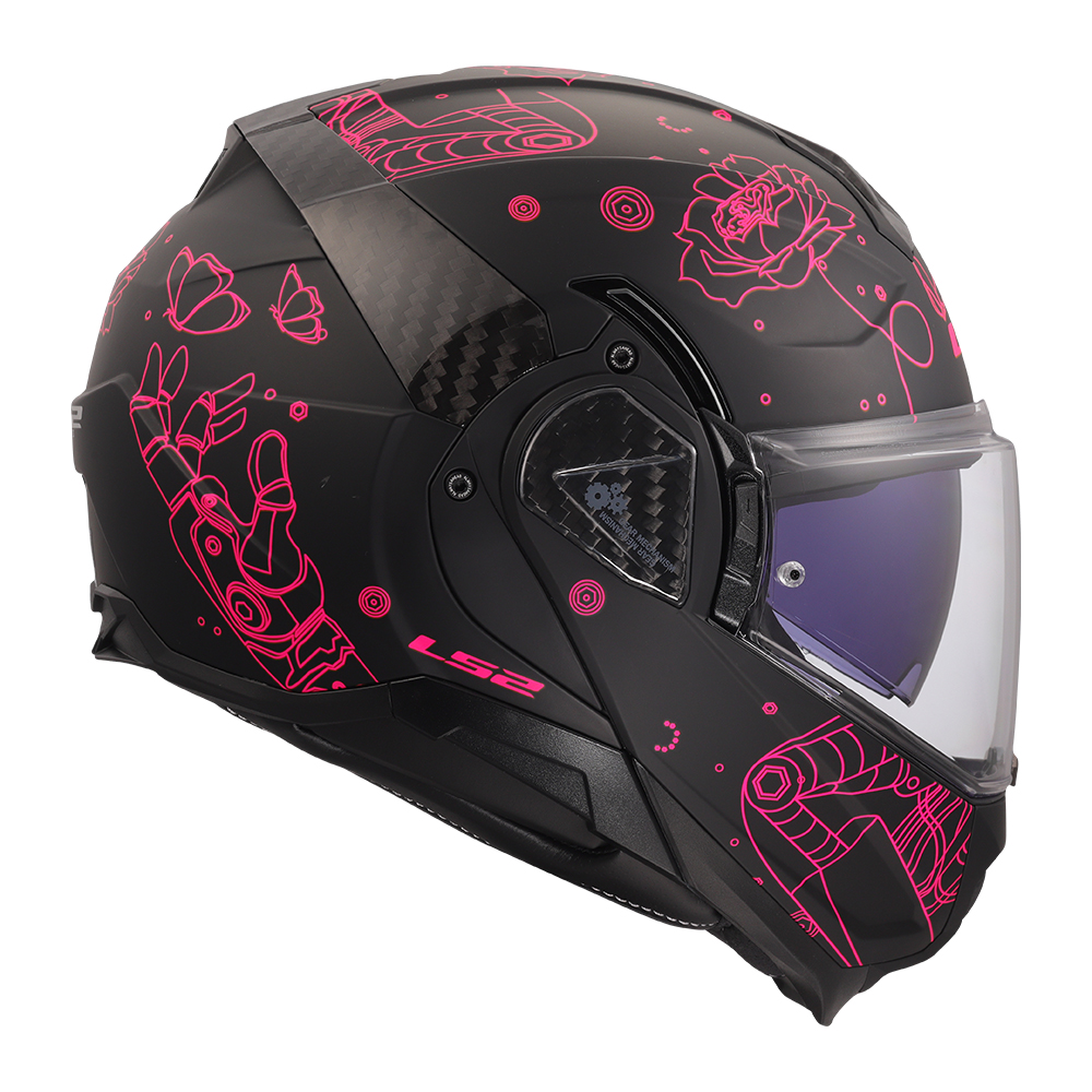 Kaciga LS2 Flip Up FF910 ADVANT II SOPHIA crno roza