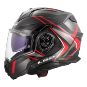 Kaciga LS2 Flip Up FF901 ADVANT X FUTURE II carbon crvena sa naočarima M