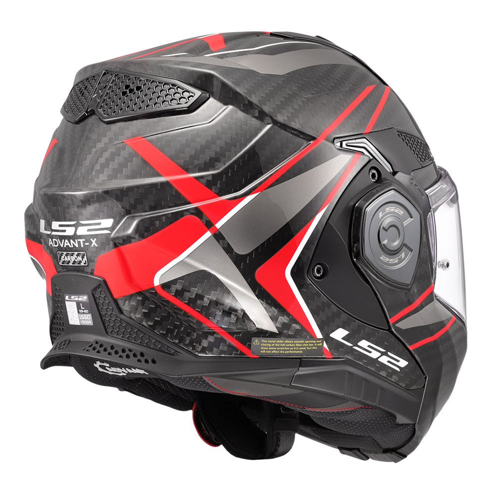 Kaciga LS2 Flip Up FF901 ADVANT X FUTURE II carbon crvena sa naočarima M