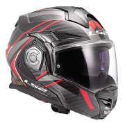 Kaciga LS2 Flip Up FF901 ADVANT X FUTURE II carbon crvena sa naočarima M