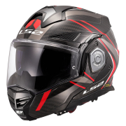 Kaciga LS2 Flip Up FF901 ADVANT X FUTURE II carbon crvena sa naočarima M