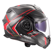 Kaciga LS2 Flip Up FF901 ADVANT X FUTURE II carbon crvena sa naočarima M