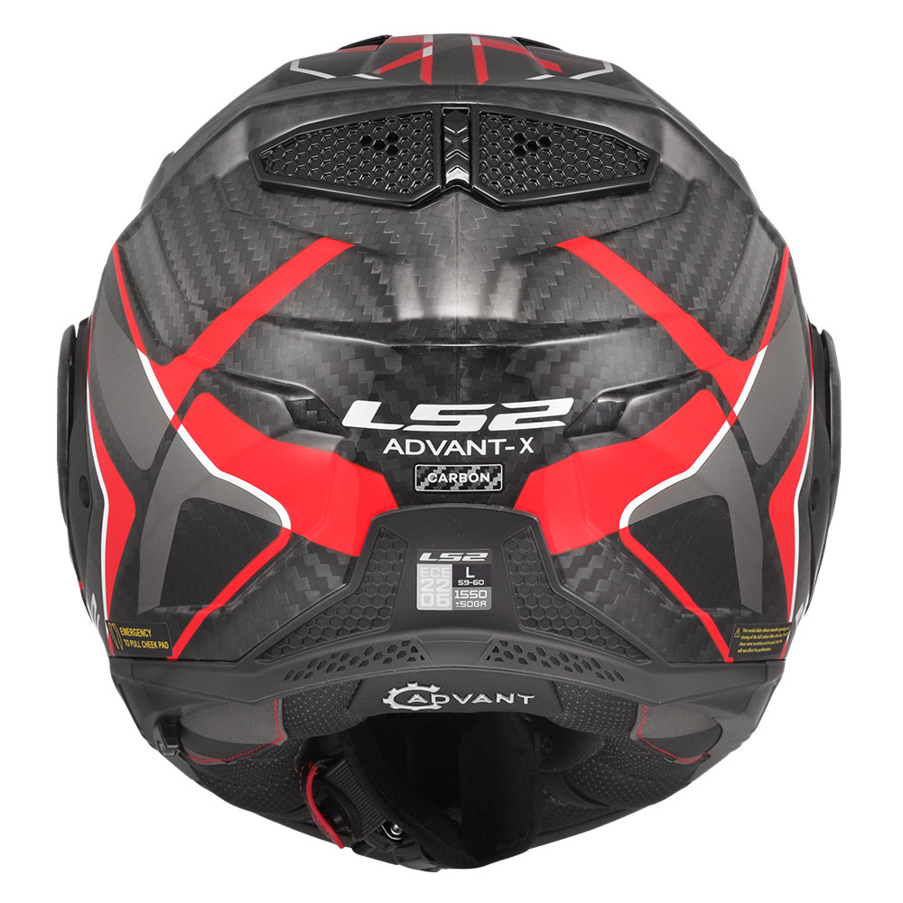 Kaciga LS2 Flip Up FF901 ADVANT X FUTURE II carbon crvena sa naočarima M