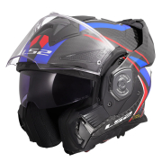 Kaciga LS2 Flip Up FF901 ADVANT X FUTURE carbon plavo crvena sa naočarima XL