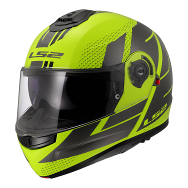 Kaciga LS2 Flip Up FF908 STROBE II CODE žuto siva XXL