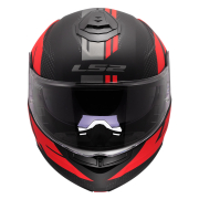 Kaciga LS2 Flip Up FF908 STROBE II CODE crno crvena 3XL