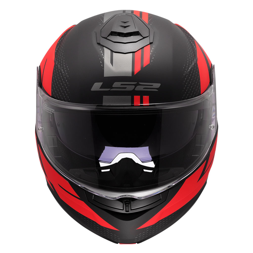 Kaciga LS2 Flip Up FF908 STROBE II CODE crno crvena 3XL