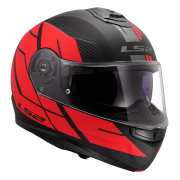 Kaciga LS2 Flip Up FF908 STROBE II CODE crno crvena 3XL
