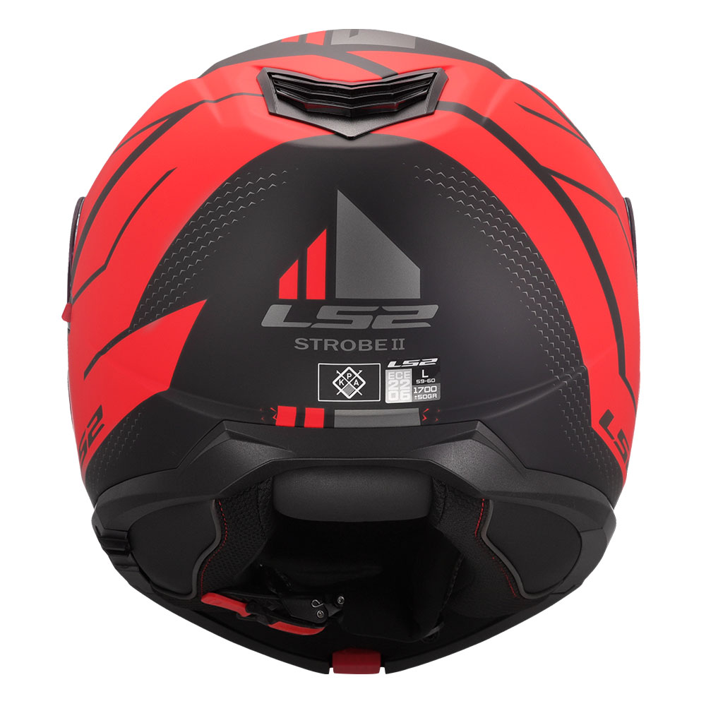 Kaciga LS2 Flip Up FF908 STROBE II CODE crno crvena 3XL