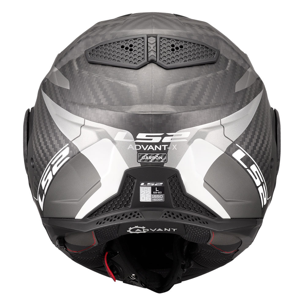 Kaciga LS2 Flip Up FF901 ADVANT X CARBON HORIZON hrom siva sa naočarima XL