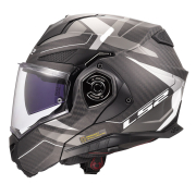 Kaciga LS2 Flip Up FF901 ADVANT X CARBON HORIZON hrom siva sa naočarima XXL
