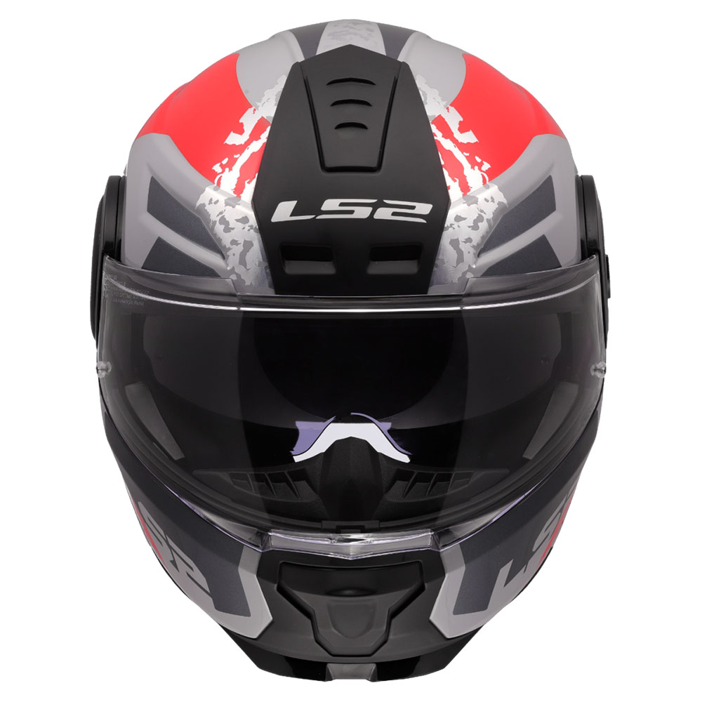 Kaciga LS2 Flip Up FF902 SCOPE II OXYD sivo crvena 3XL
