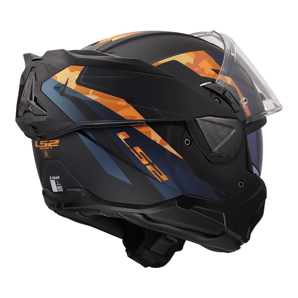 Kaciga LS2 Flip Up FF910 ADVANT II GLIDE crno narandžasta XL