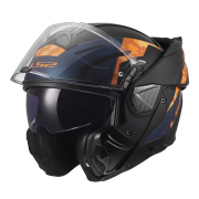 Kaciga LS2 Flip Up FF910 ADVANT II GLIDE crno narandžasta XL