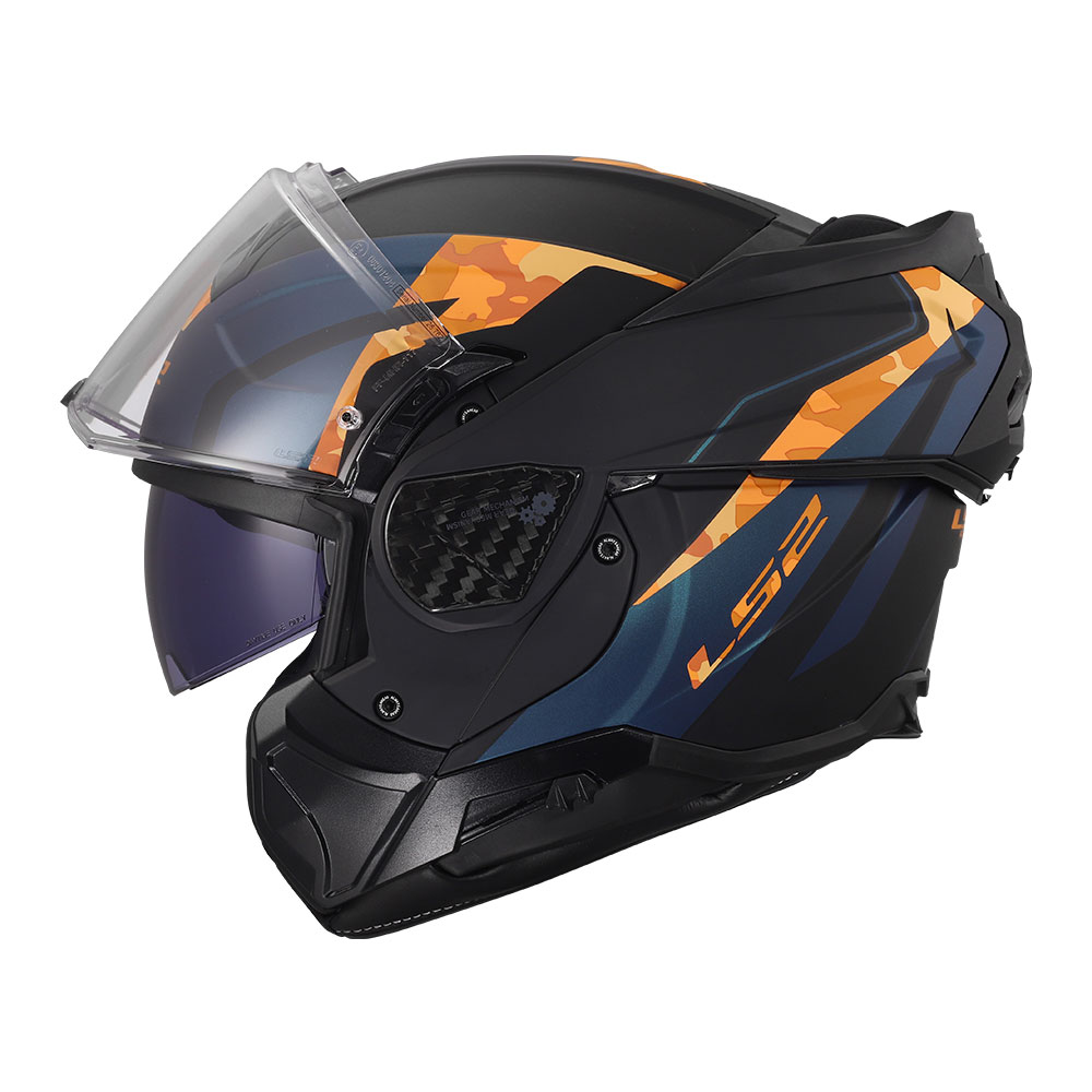 Kaciga LS2 Flip Up FF910 ADVANT II GLIDE crno narandžasta XL