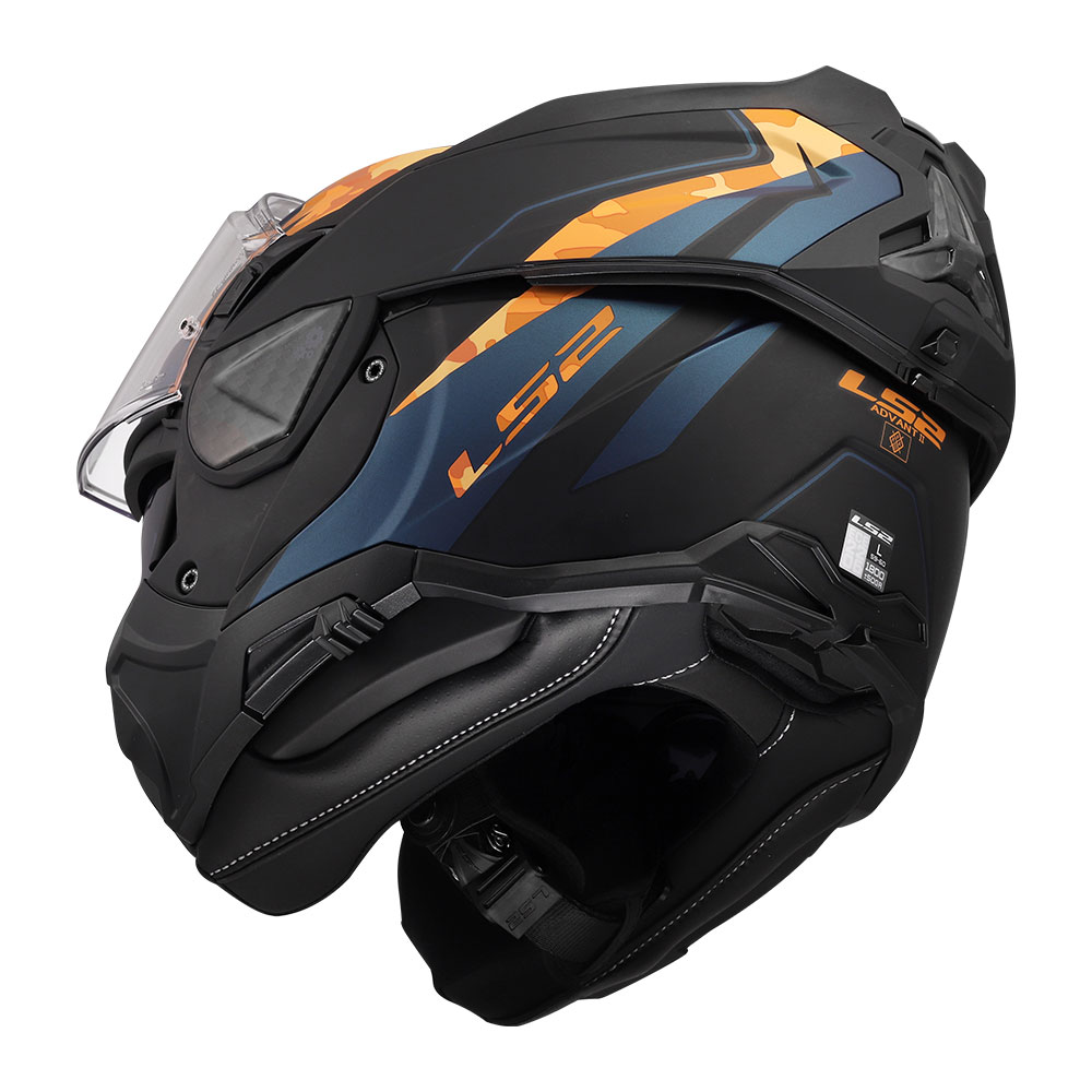 Kaciga LS2 Flip Up FF910 ADVANT II GLIDE crno narandžasta XL