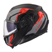 Kaciga LS2 Flip Up FF910 ADVANT II GLIDE crno sivo crvena
