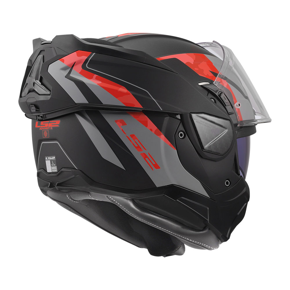 Kaciga LS2 Flip Up FF910 ADVANT II GLIDE crno sivo crvena