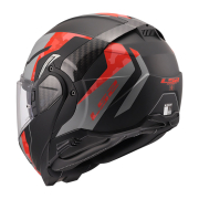 Kaciga LS2 Flip Up FF910 ADVANT II GLIDE crno sivo crvena