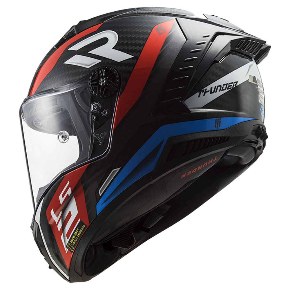 Kaciga LS2 Full Face FF805 THUNDER CARBON SUPRA crveno plava XL