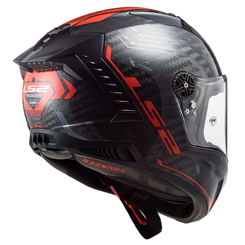 Kaciga LS2 Full Face FF805 THUNDER CARBON SPUTNIK crveno crna XL