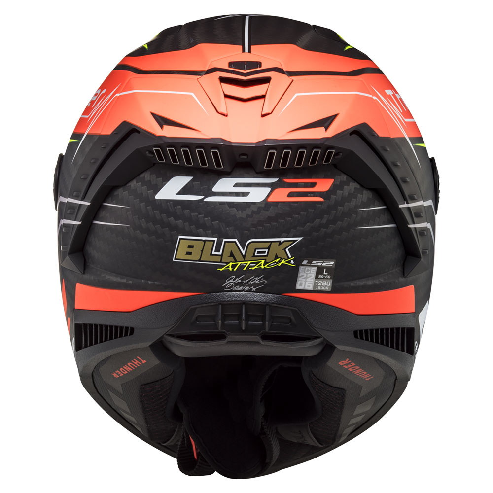 Kaciga LS2 Full Face FF805 THUNDER CARBON ATTACK crveno žuta L