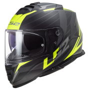 Kaciga LS2 Full Face FF800 STORM II NERVE mat crno žuta sa naočarima XXL